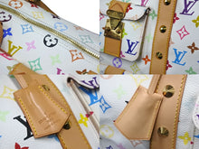 Load image into Gallery viewer, 極美品 LOUIS VUITTON ルイヴィトン 村上隆 ボストンバッグ キーポル45 M92641 モノグラムマルチ ホワイト ゴールド金具 中古 56780