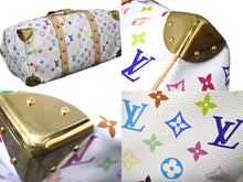 Load image into Gallery viewer, 極美品 LOUIS VUITTON ルイヴィトン 村上隆 ボストンバッグ キーポル45 M92641 モノグラムマルチ ホワイト ゴールド金具 中古 56780