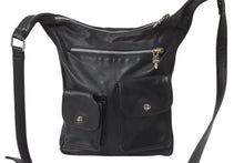 Load image into Gallery viewer, CHROME HEARTS クロムハーツ Fスリンガー マグネットボタ ショルダーバッグ バッグ ブラック シルバー925 良品 中古 56825