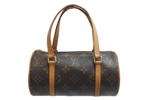 LOUIS VUITTON ルイヴィトン ハンドバッグ パピオン19 モノグラム M51389 ブラウン ゴールド金具 美品 中古 56877