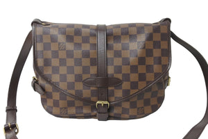 LOUIS VUITTON ルイヴィトン ショルダーバッグ ソミュール30 ダミエキャンバス N48081 ブラウン ゴールド金具 美品 中古 56879