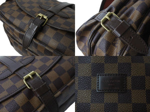 LOUIS VUITTON ルイヴィトン ショルダーバッグ ソミュール30 ダミエキャンバス N48081 ブラウン ゴールド金具 美品 中古 56879