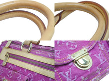 Load image into Gallery viewer, LOUIS VUITTON ルイヴィトン ハンドバッグ M95214 デニム ネオスピーディ パープル ブラウン ゴールド金具 美品 中古 56884