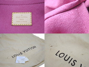 LOUIS VUITTON ルイヴィトン ハンドバッグ M95214 デニム ネオスピーディ パープル ブラウン ゴールド金具 美品 中古 56884