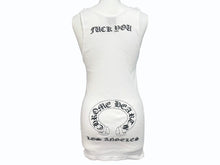 Load image into Gallery viewer, 極美品 CHROME HEARTS クロムハーツ タンクトップ サイズM ホワイト CHクロス FUCK YOU ホースシュー ロサンゼルス限定 中古 4b005690