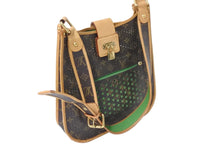 Load image into Gallery viewer, LOUIS VUITTON ルイヴィトン ショルダーバッグ M95173 ベルフォ ミュゼット ブラウン グリーン ゴールド金具 美品 中古 56909