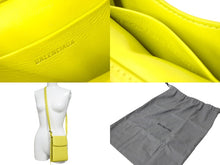 Load image into Gallery viewer, BALENCIAGA バレンシアガ ゴースト フォンホルダー ショルダーバッグ 618868 イエロー シルバー金具 レザー 美品 中古 56931