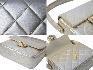 CHANEL シャネル ハンドバッグ ココマーク ミニマトラッセ 3番台 1995年 ラムスキン ゴールド レディース 良品 中古 56947