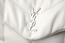 画像をギャラリービューアに読み込む, YVES SAINT LAURENT イヴサンローラン ふっくらポーチバッグ GUE650880・1120 クラッチバッグ ホワイト 良品 中古 56949 