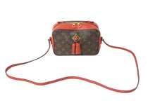Load image into Gallery viewer, LOUIS VUITTON ルイヴィトン ショルダーバッグ M43557 サントンジュ フリージア ブラウン レッド ゴールド金具 美品 中古 56954