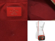 Load image into Gallery viewer, LOUIS VUITTON ルイヴィトン ショルダーバッグ M43557 サントンジュ フリージア ブラウン レッド ゴールド金具 美品 中古 56954