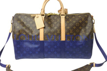 Load image into Gallery viewer, 極美品 LOUIS VUITTON ルイヴィトン M43861 キーポル50 モノグラムスプリット 2018 キムジョーンズ期 ブラウン ブルー 中古 57006