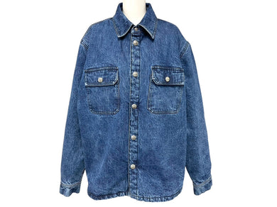 新品未使用品 CHROME HEARTS クロムハーツ ダウンジャケット ワークドッグ デニム コットン ポリエステル インディゴ 中古 57035