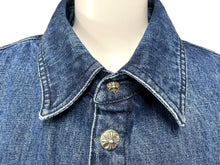 Load image into Gallery viewer, 新品未使用品 CHROME HEARTS クロムハーツ ダウンジャケット ワークドッグ デニム コットン ポリエステル インディゴ 中古 57035