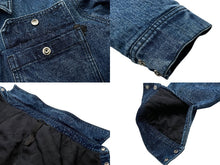 Load image into Gallery viewer, 新品未使用品 CHROME HEARTS クロムハーツ ダウンジャケット ワークドッグ デニム コットン ポリエステル インディゴ 中古 57035