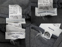 Load image into Gallery viewer, CHROME HEARTS クロムハーツ セメタリ― クロス パッチ 長袖シャツ ネイビー クロスボタン トップス サイズS 美品 中古 57072