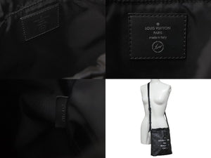 LOUIS VUITTON ルイヴィトン ショルダーバッグ フラグメントナノバッグ モノグラムエクリプス M43418 シルバー金具 美品 中古 57082