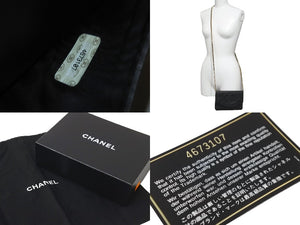 CHANEL シャネル ココマーク チェーンウォレット 4番台 長財布 キャビアスキン ブラック ゴールド金具 美品 中古 57114