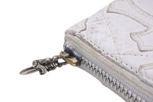 Load image into Gallery viewer, CHROME HEARTS クロムハーツ 長財布 REC-F セメタリークロスパッチ レザー シルバー925 ホワイト シルバー金具 良品 中古 57153