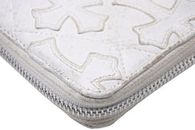 Load image into Gallery viewer, CHROME HEARTS クロムハーツ 長財布 REC-F セメタリークロスパッチ レザー シルバー925 ホワイト シルバー金具 良品 中古 57153