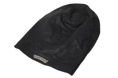 CHROME HEARTS クロムハーツ バイカーキャップ 帽子 レザー SV925 M 黒 ブラック シルバー925 美品 中古 57154