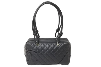 CHANEL シャネル ハンドバッグ カンボンライン ミニボーリングバック 10番台 A25171 ブラック シルバー金具 中古 美品 57161