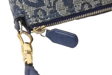 Load image into Gallery viewer, Christian Dior クリスチャンディオール ハンドバッグ トロッター サドル ポーチ ネイビー 総柄 美品 中古 57170