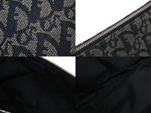 Load image into Gallery viewer, Christian Dior クリスチャンディオール ハンドバッグ トロッター サドル ポーチ ネイビー 総柄 美品 中古 57170