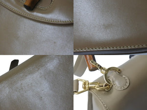 GUCCI グッチ ショルダーバッグ 2WAY ブラウン系 カーフスキン バンブーミニ レザー 000 406 0188 ゴールド金具 美品 中古 57172