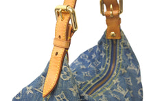 Load image into Gallery viewer, LOUIS VUITTON ルイヴィトン ハンドバッグ バギーGM モノグラムデニム M95048 ブルー ゴールド金具 美品 中古 57175