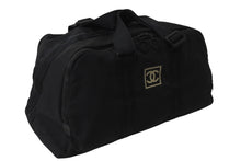 Load image into Gallery viewer, CHANEL シャネル ボストンバッグ スポーツライン 7番台 ココマーク ブラック ナイロン ブラック金具 美品 中古 57185