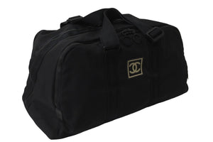 CHANEL シャネル ボストンバッグ スポーツライン 7番台 ココマーク ブラック ナイロン ブラック金具 美品 中古 57185