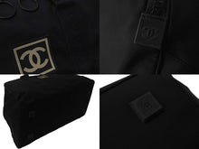 Load image into Gallery viewer, CHANEL シャネル ボストンバッグ スポーツライン 7番台 ココマーク ブラック ナイロン ブラック金具 美品 中古 57185