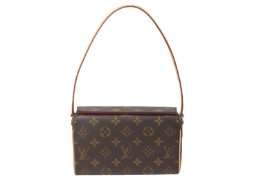新品同様 LOUIS VUITTON ルイヴィトン ハンドバッグ M51900 レシタル 廃番 モノグラム ブラウン ゴールドレシタル金具 中古 57200