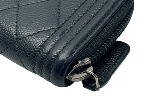 CHANEL シャネル BOY CHANEL ボーイシャネル コインケース 小銭入れ A80602 30番台 ココマーク キャビアスキン ブラック 美品 中古 4b005721