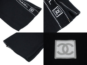 CHANEL シャネル ブルゾン ロゴテープニットジャケット 04P スポーツライン コットン サイズ38 P22870V01521 美品 中古 57213