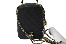 Load image into Gallery viewer, 新品未使用 CHANEL シャネル リュック ミニリュック チェーン ココマーク ブラック キャビアスキン シルバー金具 中古 57214