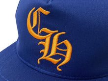 Load image into Gallery viewer, 新品未使用 CHROME HEARTS クロムハーツ ベースボールキャップ 5パネル CHキャップ ネイビー イエロー シルバー925 フリー 5721