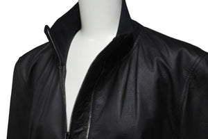 YVES SAINT LAURENT イヴサンローラン 2WAY ジップレザージャケット ブラック 羊革 46 212276 Y5SCA 美品 中古 57247 