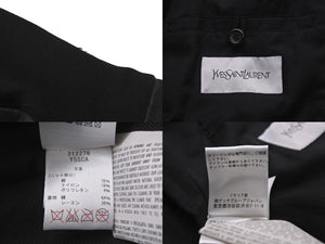 YVES SAINT LAURENT イヴサンローラン 2WAY ジップレザージャケット ブラック 羊革 46 212276 Y5SCA 美品 中古 57247 
