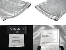 Load image into Gallery viewer, CHANEL シャネル 長袖Ｔシャツ ビッグCCロゴTシャツ サイズ38 シルバー AW002 P43485K04412 美品 中古 57254
