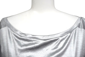 CHANEL シャネル 長袖Ｔシャツ ビッグCCロゴTシャツ サイズ38 シルバー AW002 P43485K04412 美品 中古 57254