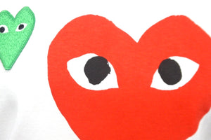 未使用 プレイコムデギャルソン PLAY COMME des GARCONS Tシャツ AZ-T279 ホワイト Ｓ タグ付き 中古 57274