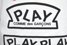 Load image into Gallery viewer, 未使用 プレイコムデギャルソン PLAY COMME des GARCONS Tシャツ AZ-T279 ホワイト Ｓ タグ付き 中古 57274
