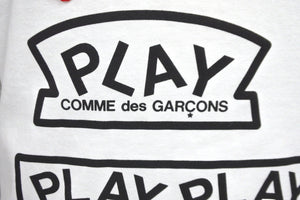未使用 プレイコムデギャルソン PLAY COMME des GARCONS Tシャツ AZ-T279 ホワイト Ｓ タグ付き 中古 57274