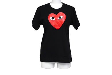 未使用 プレイコムデギャルソン PLAY COMME des GARCONS Tシャツ AZ-T111 ブラック タグ付き 中古 57280