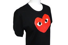 Load image into Gallery viewer, 未使用 プレイコムデギャルソン PLAY COMME des GARCONS Tシャツ AZ-T111 ブラック タグ付き 中古 57280