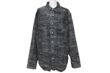 画像をギャラリービューアに読み込む, シュプリーム SUPREME DIMESIONS Logo DENIM SHIRT ディメンション デニムシャツ 2019AW 総柄ロゴ M 美品 中古 57283 