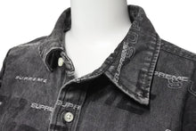 画像をギャラリービューアに読み込む, シュプリーム SUPREME DIMESIONS Logo DENIM SHIRT ディメンション デニムシャツ 2019AW 総柄ロゴ M 美品 中古 57283 