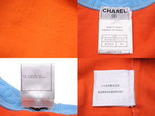 Load image into Gallery viewer, CHANEL シャネル カーディガン ココマーク パイル 02S ブルー オレンジ サイズ40 P19454V11234 美品 中古 57285